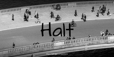 Halt competition banner