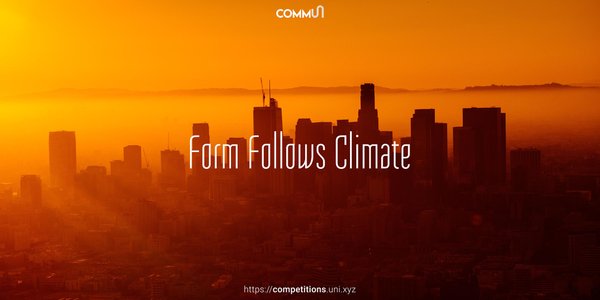 Form Follows Climate 2020 competition banner