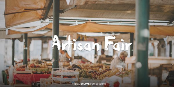 Artisan Fair competition banner