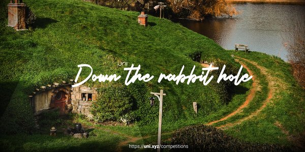 Down the rabbit hole competition banner